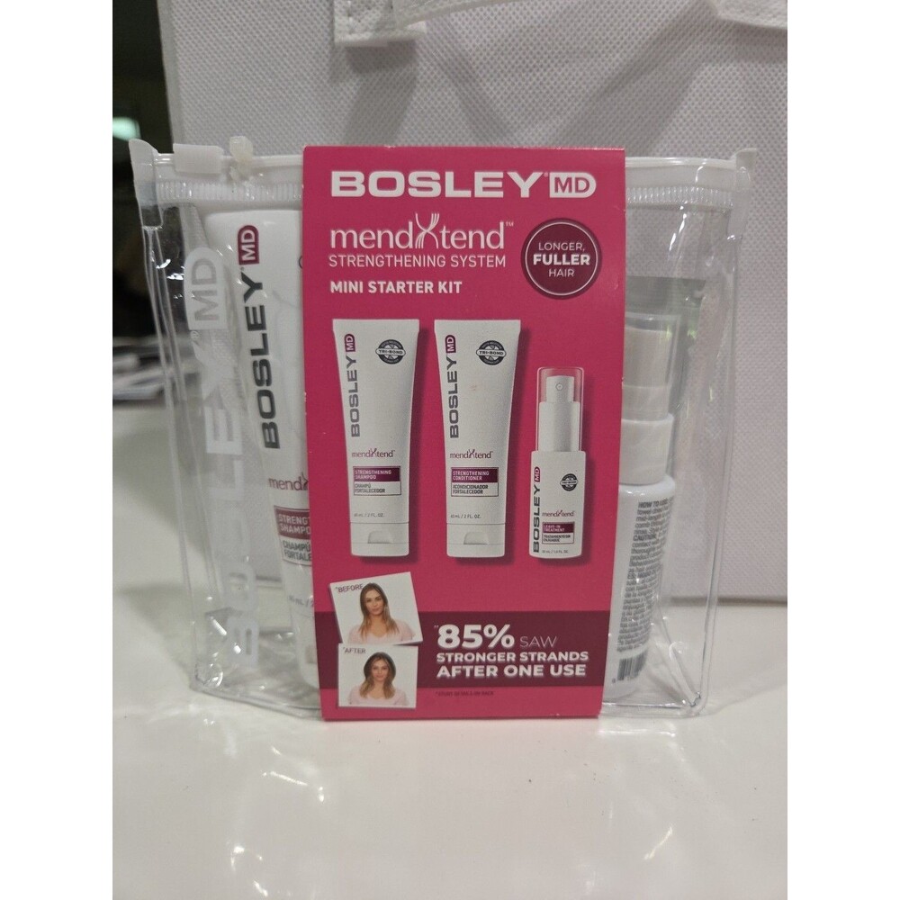 Bosley MendXtend Starter Kit - Strengthening Shampoo/Conditioner & Leave-in